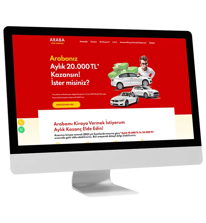 web tasarım örnek çalışma arabakiramerkezi.com