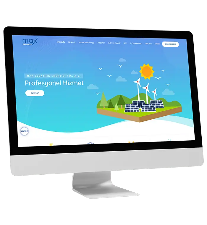 web tasarım örnek çalışma maxenergy.com.tr