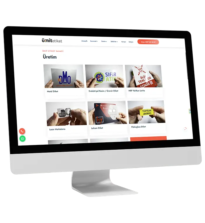 web tasarım örnek çalışma umitetiket.com